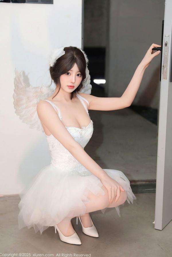    XiuRen秀人网-9742-桃妖夭-白色天使短纱裙白丝爆乳萝莉-2025.01.10第23张图片