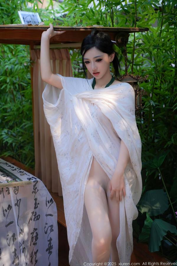    XiuRen秀人网-9730-妙可可Cheese-户外凉亭古风白纱爆乳-2025.01.09第5张图片