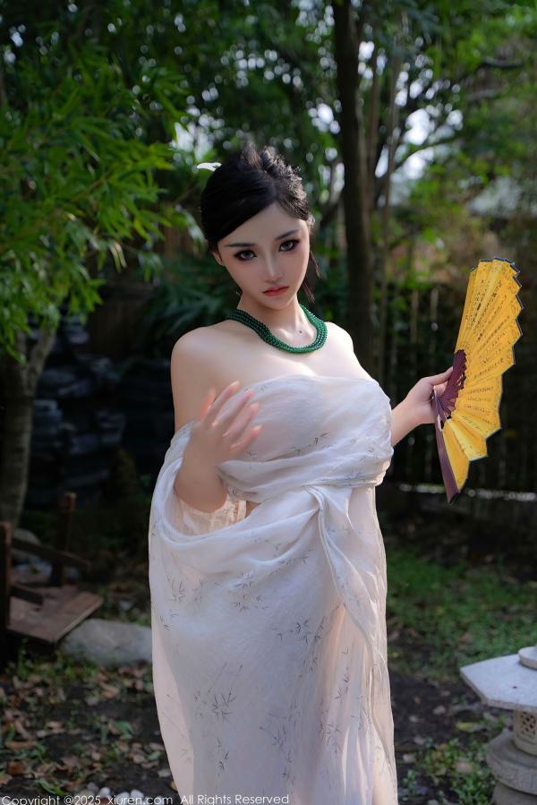    XiuRen秀人网-9730-妙可可Cheese-户外凉亭古风白纱爆乳-2025.01.09第20张图片