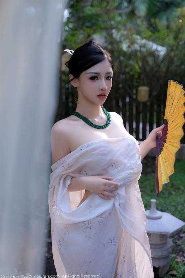    XiuRen秀人网-9730-妙可可Cheese-户外凉亭古风白纱爆乳-2025.01.09第21张图片