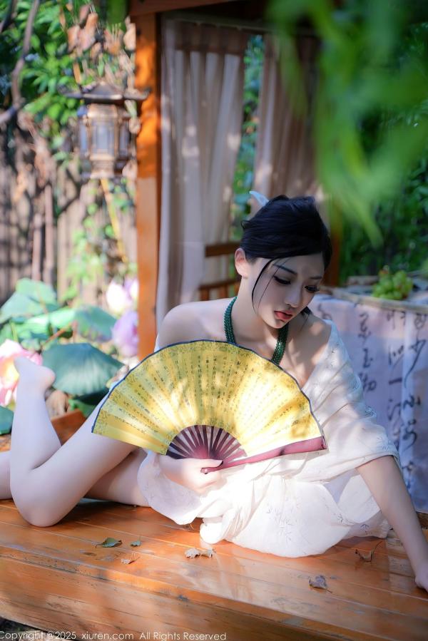    XiuRen秀人网-9730-妙可可Cheese-户外凉亭古风白纱爆乳-2025.01.09第42张图片