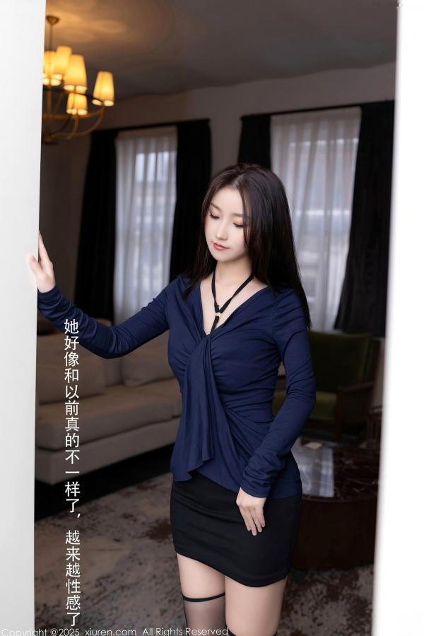    XiuRen秀人网写真：杏子Yada-分手再见剧情，黑色蕾丝情趣内衣展现极致美腿，居家毛衣私房照尽显诱惑女神气质第10张图片