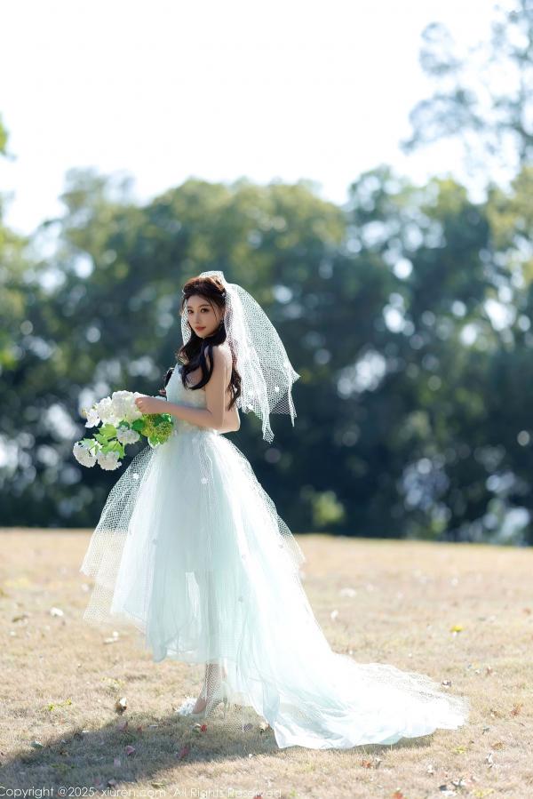 杨晨晨 sugar小甜心CC  秀人网杨晨晨Yome唯美婚纱透视写真，白色蕾丝内衣诱惑，户外与室内私房大尺度摄影第1张图片