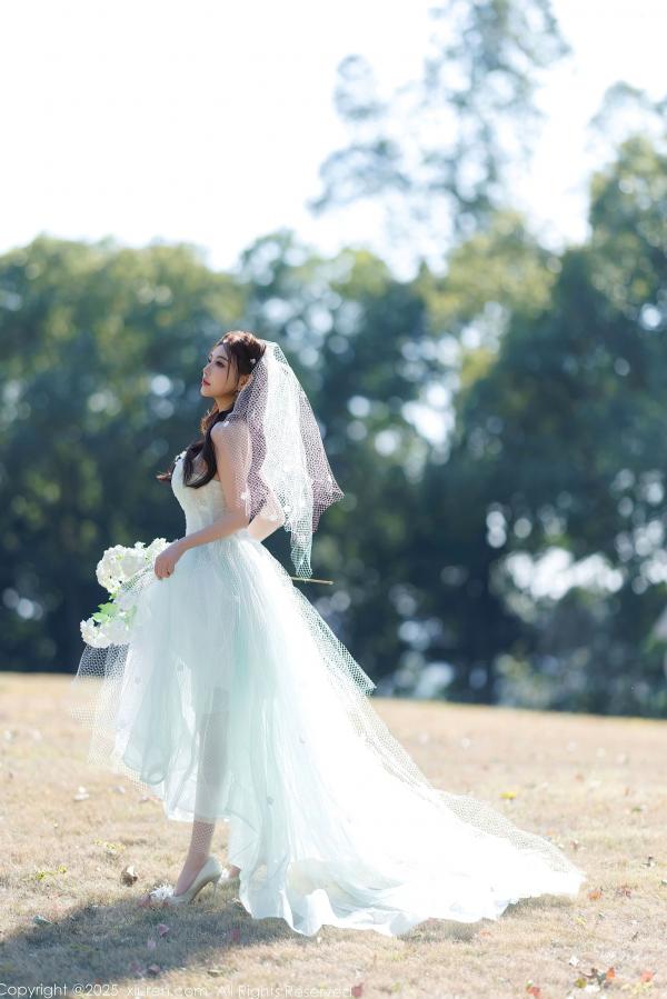 杨晨晨 sugar小甜心CC  秀人网杨晨晨Yome唯美婚纱透视写真，白色蕾丝内衣诱惑，户外与室内私房大尺度摄影第2张图片