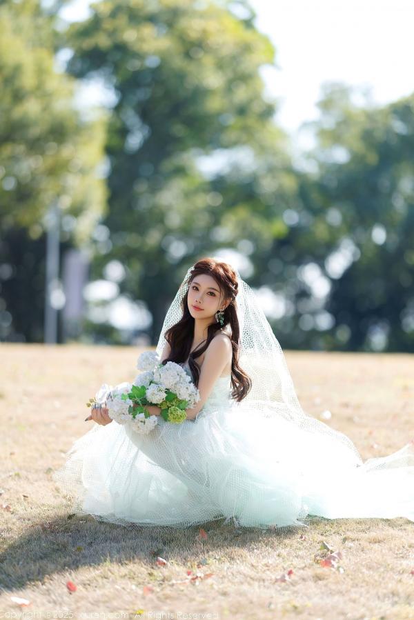 杨晨晨 sugar小甜心CC  秀人网杨晨晨Yome唯美婚纱透视写真，白色蕾丝内衣诱惑，户外与室内私房大尺度摄影第5张图片