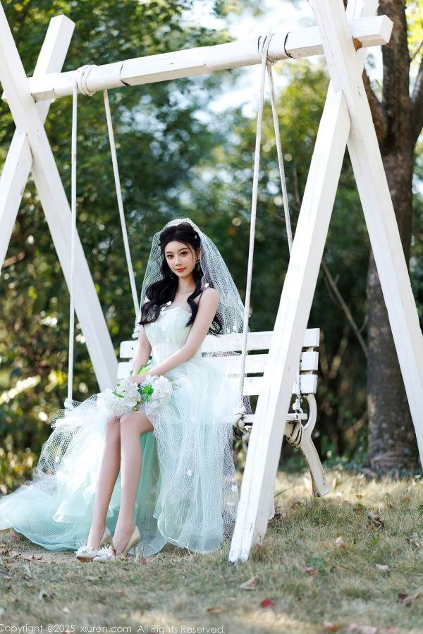 杨晨晨 sugar小甜心CC  秀人网杨晨晨Yome唯美婚纱透视写真，白色蕾丝内衣诱惑，户外与室内私房大尺度摄影第7张图片