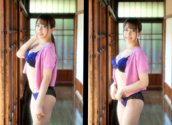    桜りん日式榻榻米私房写真，性感蓝色蕾丝内衣诱惑，纯欲甜美笑容气质女神第37张图片