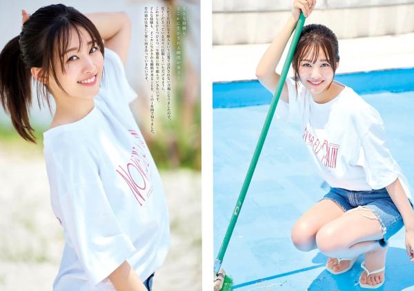    [Weekly Big Comic Spirits] 2024 No.32 原田葵、宫川委子：夏日清新户外写真，元气美少女，治愈系甜美笑容与简约生活照第3张图片