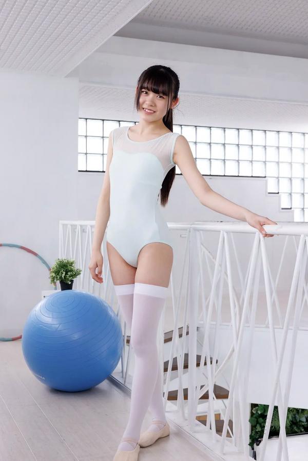    [Minisuka.tv] 大空りま (Rima Ozora) - 纯白连体衣过膝袜装扮，舞蹈室青春治愈系写真第2张图片