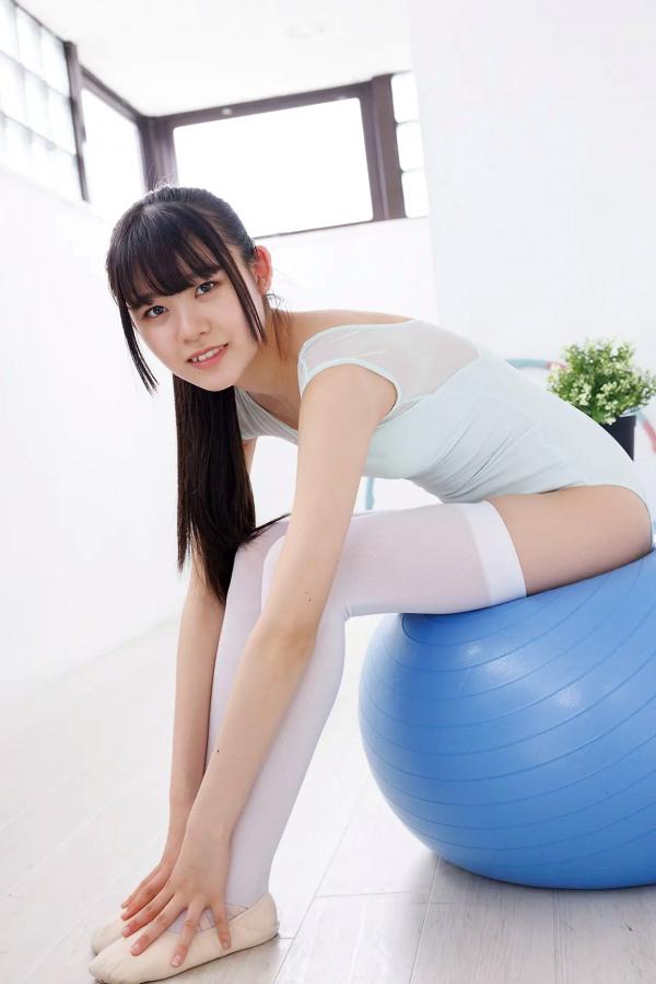    [Minisuka.tv] 大空りま (Rima Ozora) - 纯白连体衣过膝袜装扮，舞蹈室青春治愈系写真第14张图片