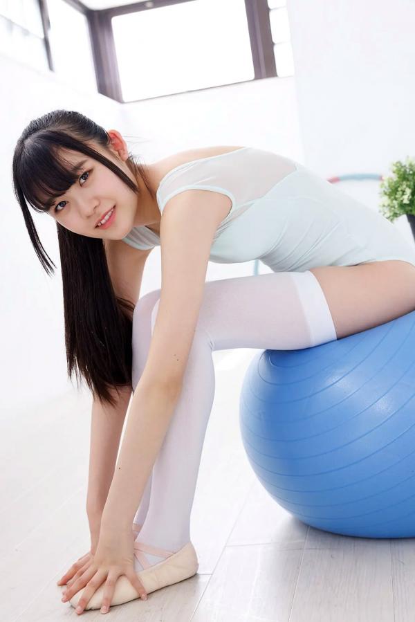    [Minisuka.tv] 大空りま (Rima Ozora) - 纯白连体衣过膝袜装扮，舞蹈室青春治愈系写真第15张图片