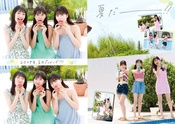    [Young Gangan] 2024 No.15 北川莉央 山﨑愛生 岡村ほまれ 井手美希：偶像女团成员夏日泳装与清新度假风青春写真第3张图片