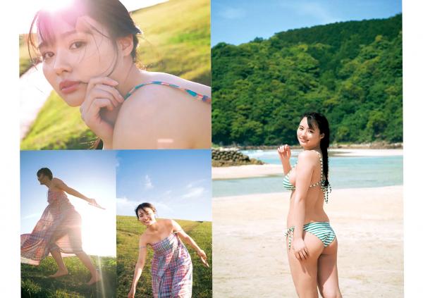    [Weekly Young Jump] 2024 No.33 柊宇 丰岛心樱 比基尼泳装写真，清新自然与居家诱惑，海滩上的灵动女神第4张图片