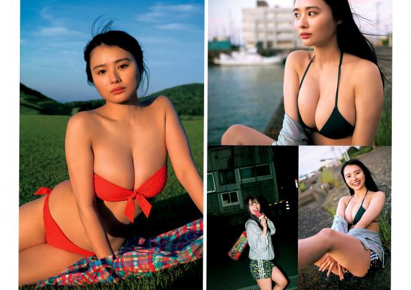    [Weekly Young Jump] 2024 No.33 柊宇 丰岛心樱 比基尼泳装写真，清新自然与居家诱惑，海滩上的灵动女神第5张图片