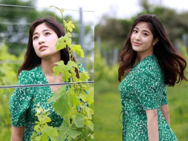    冈本杷奈私摄影：室内丝滑吊带诱惑与海边清新碎花长裙写真第3张图片