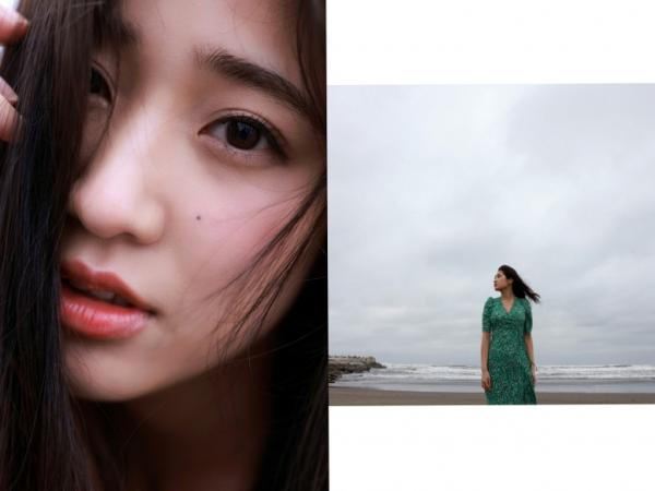    冈本杷奈私摄影：室内丝滑吊带诱惑与海边清新碎花长裙写真第6张图片