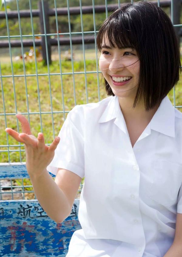    山田南実写真集「キミを見つけた日」室内私房与泳池湿发诱惑，清纯少女的极致性感连体泳衣大秀完美身段第9张图片