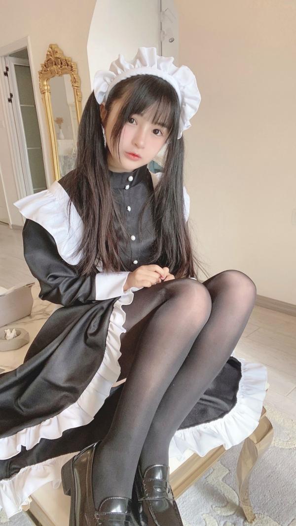 桜井宁宁 樱井宁宁  樱井宁宁-030-双马尾黑丝女仆诱惑私房照，童颜巨乳尽显性感女神魅力第19张图片