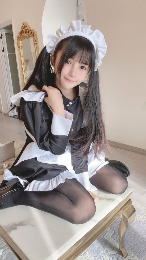 桜井宁宁 樱井宁宁  樱井宁宁-030-双马尾黑丝女仆诱惑私房照，童颜巨乳尽显性感女神魅力第20张图片