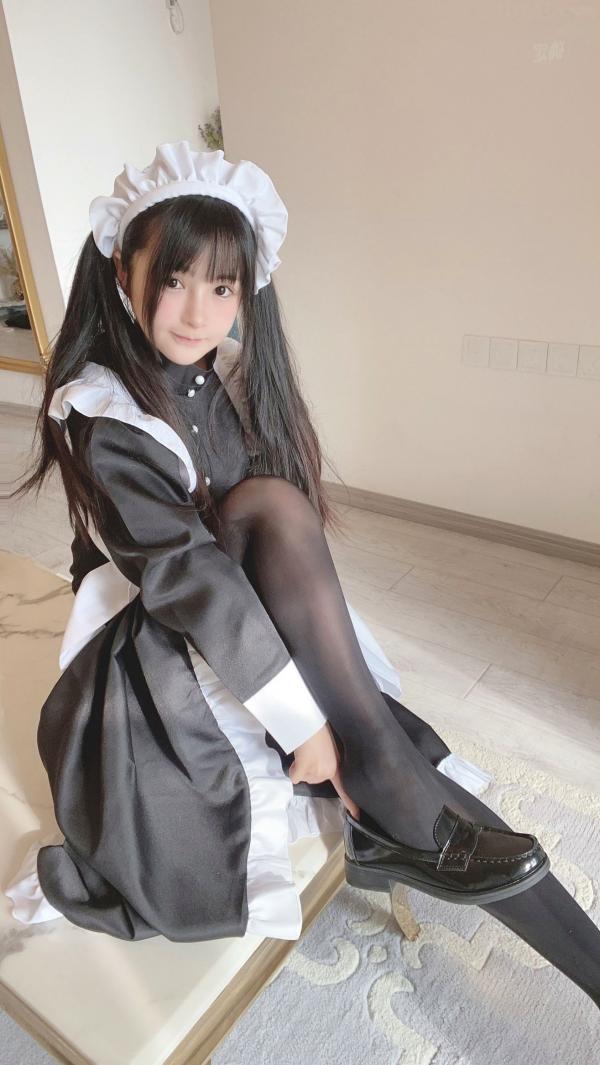 桜井宁宁 樱井宁宁  樱井宁宁-030-双马尾黑丝女仆诱惑私房照，童颜巨乳尽显性感女神魅力第22张图片