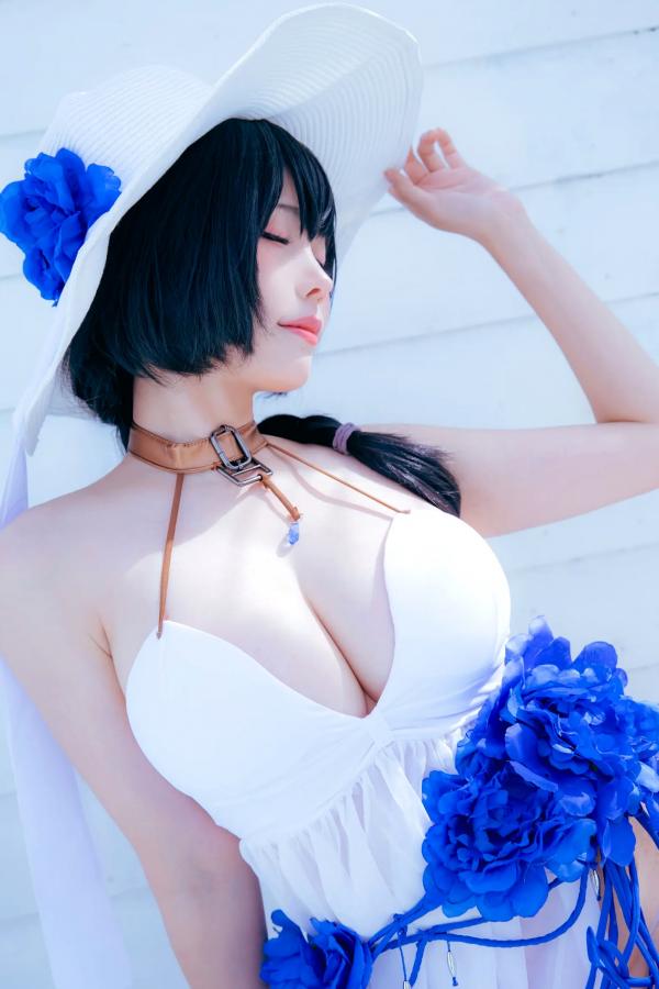    Ely_eee(ElyEE子) Mary Bay海湾女神Cosplay写真，清纯唯美白裙私房，绝美治愈系女神第19张图片