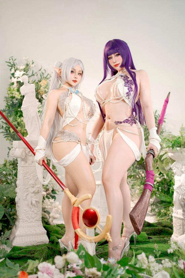    Sayo-Momo精品大尺度Cosplay：葬送的芙莉莲芙莉莲极致诱惑私房写真，白发精灵绝美演绎第20张图片