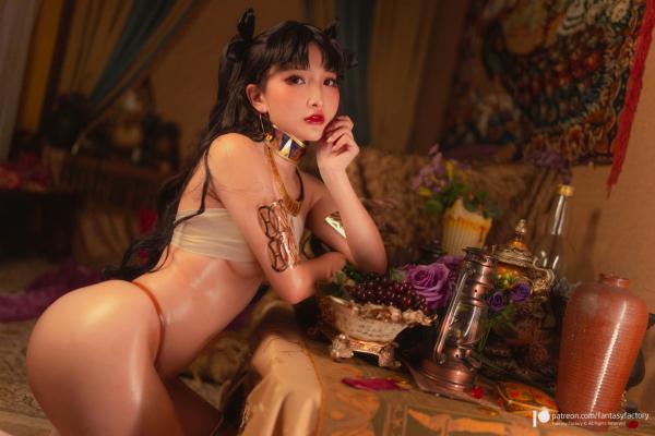    Fantasy-Factory 小丁Ding & Rinka：绝美演绎《FGO》埃列什基伽勒与伊丝塔，极致性感Cosplay私房写真第9张图片