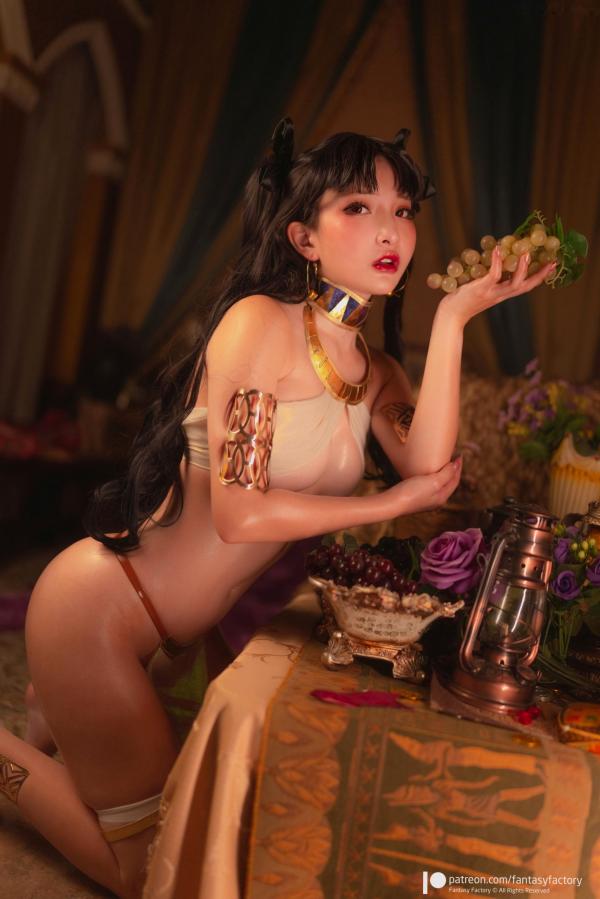    Fantasy-Factory 小丁Ding & Rinka：绝美演绎《FGO》埃列什基伽勒与伊丝塔，极致性感Cosplay私房写真第10张图片