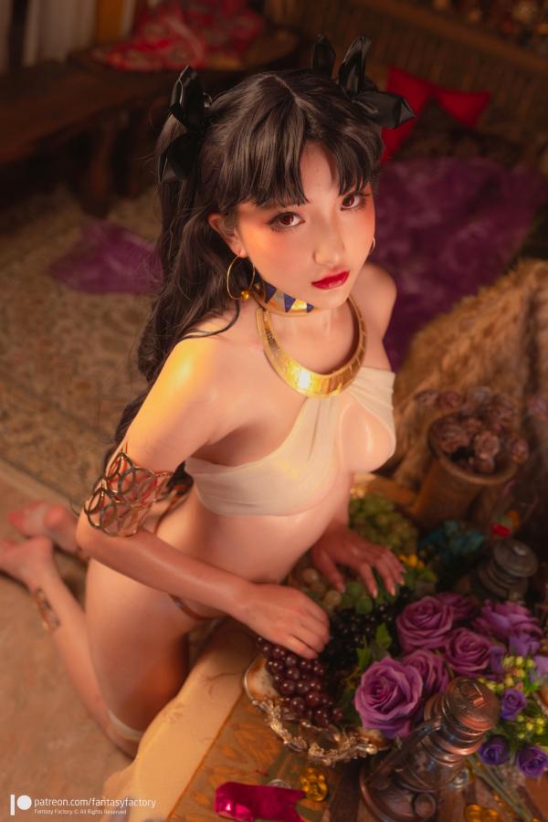    Fantasy-Factory 小丁Ding & Rinka：绝美演绎《FGO》埃列什基伽勒与伊丝塔，极致性感Cosplay私房写真第11张图片