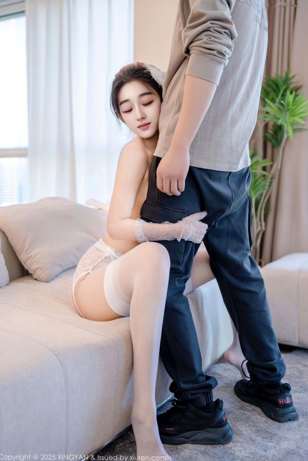    XINGYAN星颜社-324-星冉：轻盈白纱蕾丝芭蕾制服写真，天使羽翼装扮搭配吊带白丝，清纯小仙女演绎极致私房诱惑-2025.03.18第60张图片