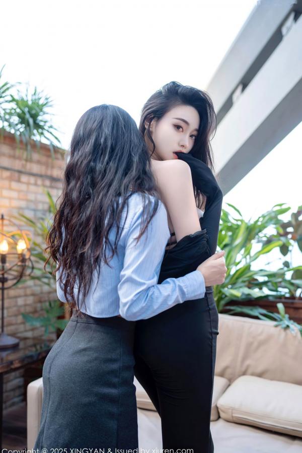    星颜社清妙：职场诱惑与黑蕾丝内衣的极致碰撞，上演让人心跳加速的深情暧昧，尽显傲人身材曲线第56张图片