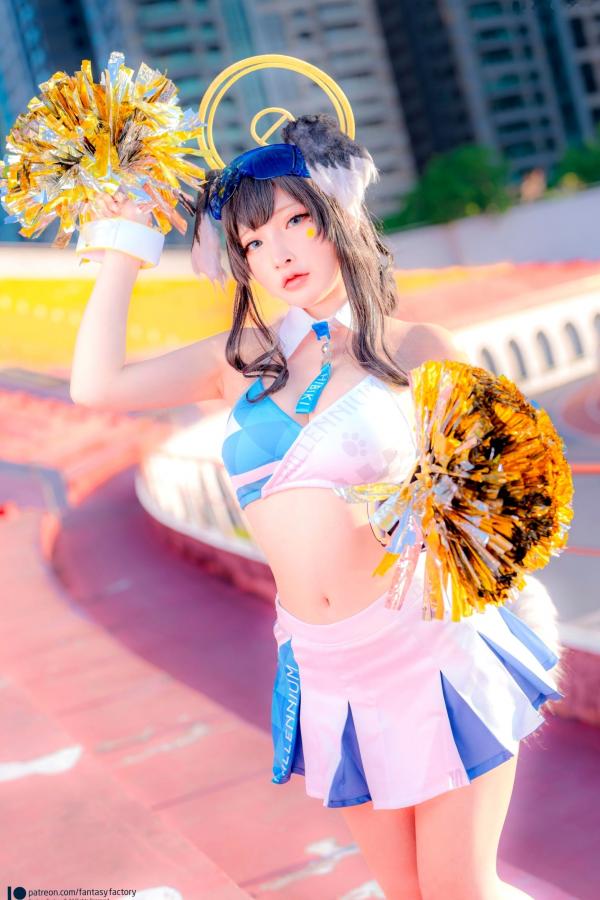    Fantasy-Factory-小丁Ding-《蔚蓝档案》-猫冢响-啦啦队服-Hibiki-Cheerleader第1张图片