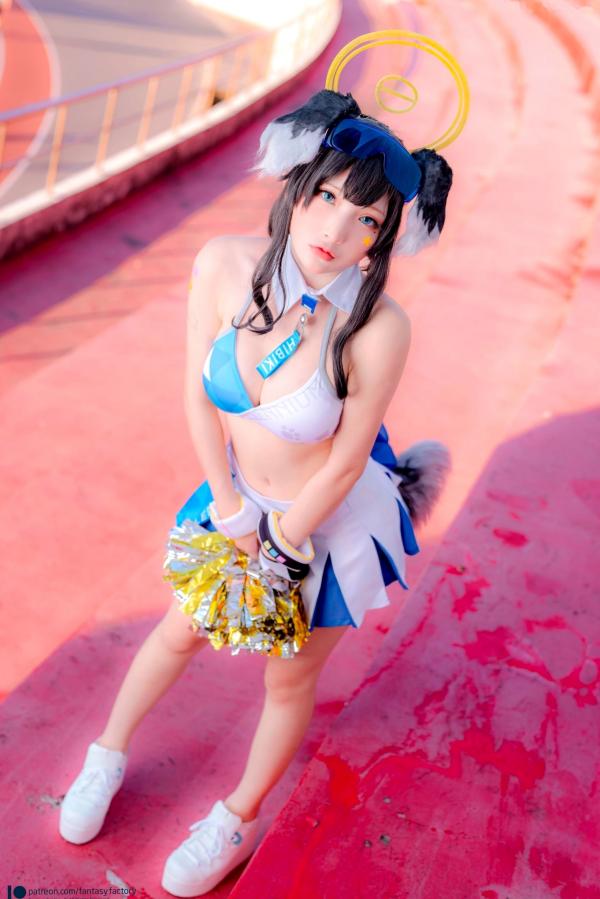    Fantasy-Factory-小丁Ding-《蔚蓝档案》-猫冢响-啦啦队服-Hibiki-Cheerleader第4张图片
