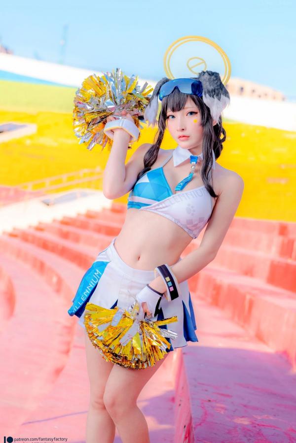    Fantasy-Factory-小丁Ding-《蔚蓝档案》-猫冢响-啦啦队服-Hibiki-Cheerleader第15张图片