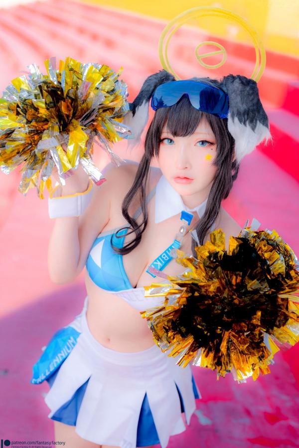    Fantasy-Factory-小丁Ding-《蔚蓝档案》-猫冢响-啦啦队服-Hibiki-Cheerleader第19张图片