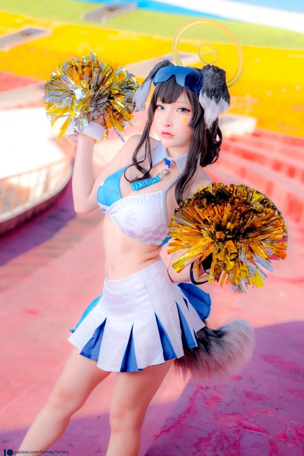    Fantasy-Factory-小丁Ding-《蔚蓝档案》-猫冢响-啦啦队服-Hibiki-Cheerleader第25张图片