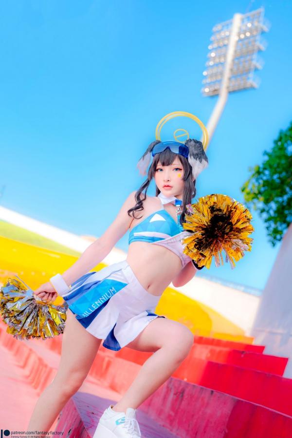    Fantasy-Factory-小丁Ding-《蔚蓝档案》-猫冢响-啦啦队服-Hibiki-Cheerleader第35张图片