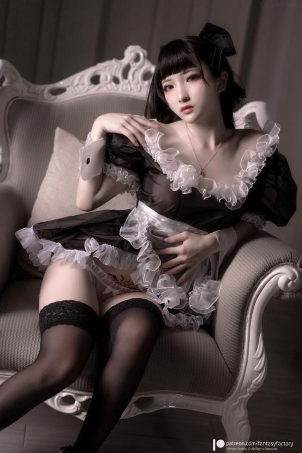    Fantasy-Factory-小丁Ding-哥特暗黑风女仆-Gothic-Maid-精致冷艳角色扮演-黑丝诱惑私房照-大尺度视觉大片第2张图片
