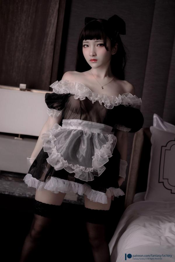    Fantasy-Factory-小丁Ding-哥特暗黑风女仆-Gothic-Maid-精致冷艳角色扮演-黑丝诱惑私房照-大尺度视觉大片第19张图片