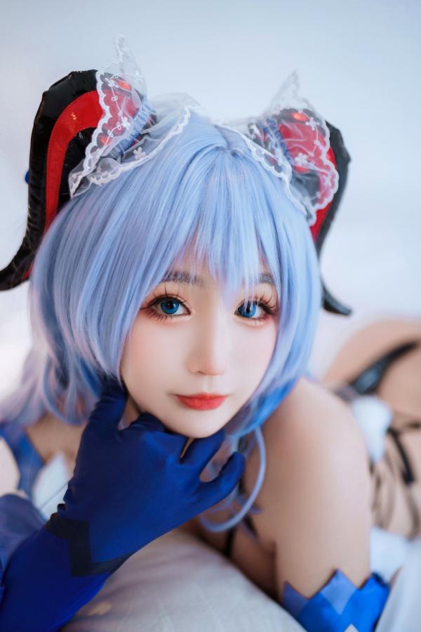 桜井宁宁 樱井宁宁  桜井宁宁-057-甘雨，极致还原cosplay写真，乳胶连体衣配渔网袜，展示绝美身材与诱惑魅力第54张图片