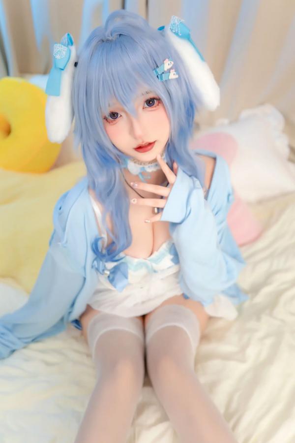    神楽板真冬 原神甘雨降临，极致纯欲Cosplay私房写真，清纯白丝诱惑，带来视觉盛宴[75P]第1张图片