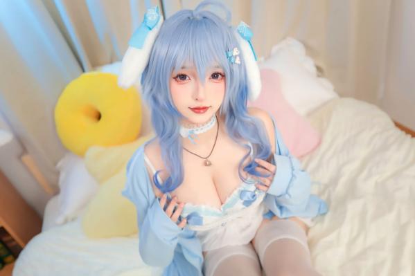    神楽板真冬 原神甘雨降临，极致纯欲Cosplay私房写真，清纯白丝诱惑，带来视觉盛宴[75P]第3张图片