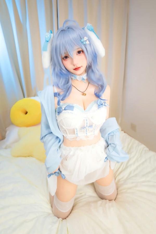    神楽板真冬 原神甘雨降临，极致纯欲Cosplay私房写真，清纯白丝诱惑，带来视觉盛宴[75P]第32张图片