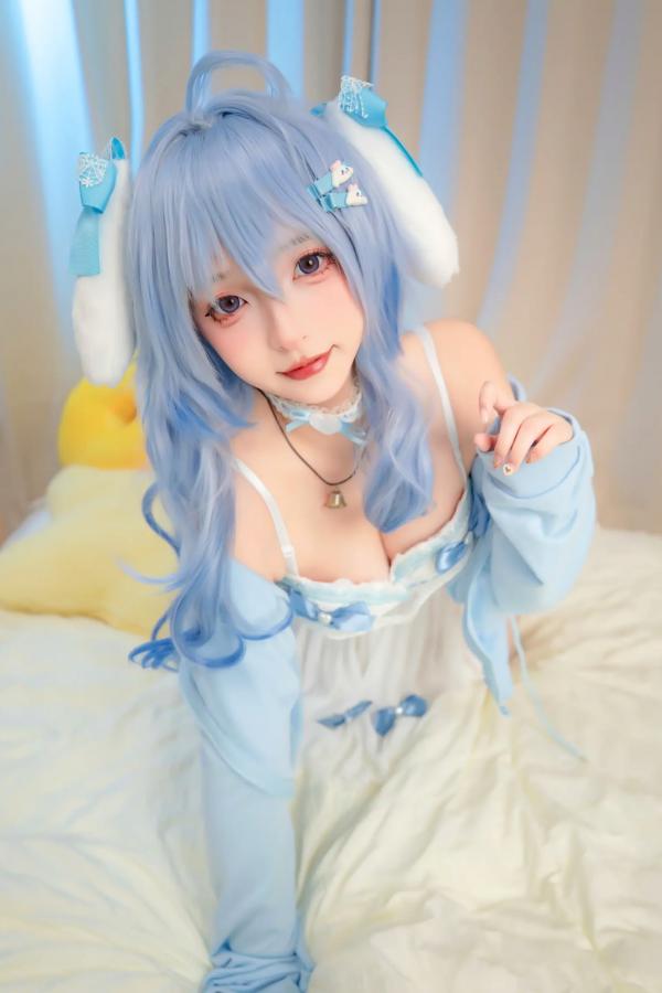    神楽板真冬 原神甘雨降临，极致纯欲Cosplay私房写真，清纯白丝诱惑，带来视觉盛宴[75P]第70张图片