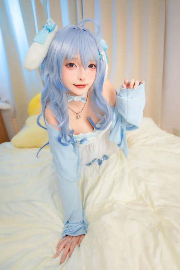    神楽板真冬 原神甘雨降临，极致纯欲Cosplay私房写真，清纯白丝诱惑，带来视觉盛宴[75P]第71张图片