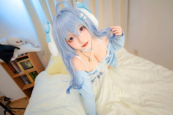    神楽板真冬 原神甘雨降临，极致纯欲Cosplay私房写真，清纯白丝诱惑，带来视觉盛宴[75P]第72张图片