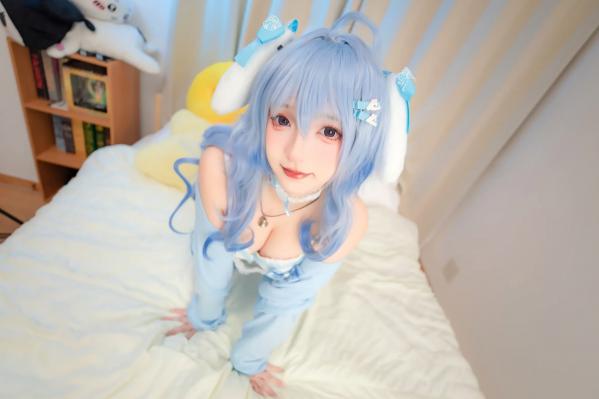    神楽板真冬 原神甘雨降临，极致纯欲Cosplay私房写真，清纯白丝诱惑，带来视觉盛宴[75P]第74张图片