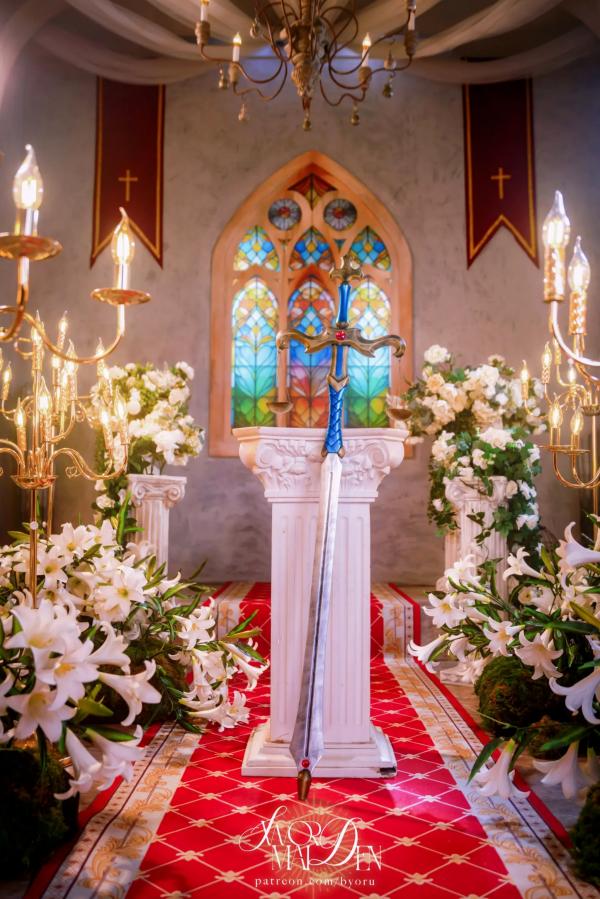    Byoru精品Cosplay：白色圣女剑姬角色扮演，大尺度唯美异世界女神，华丽装扮展现极致诱惑 - Byoru Sword Maiden [74P]第1张图片
