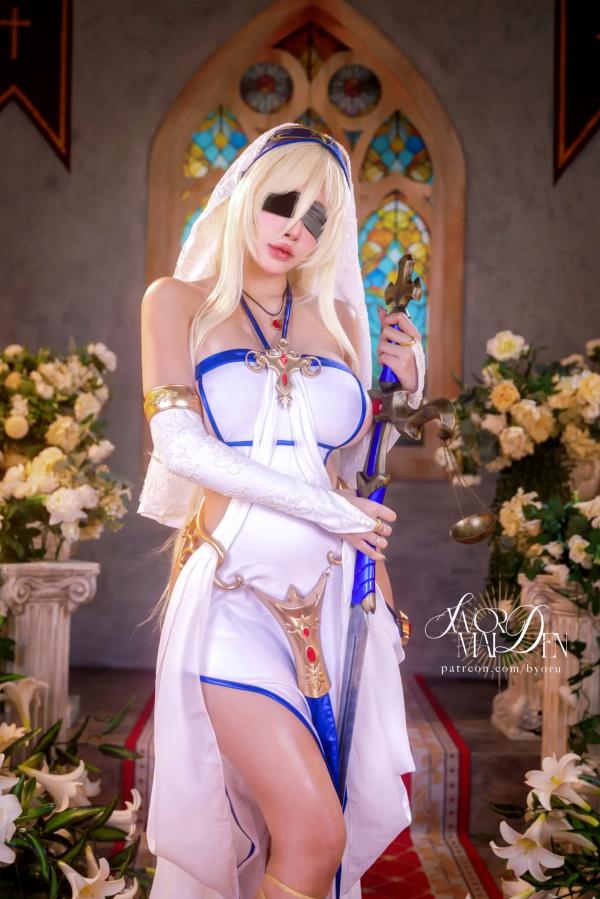    Byoru精品Cosplay：白色圣女剑姬角色扮演，大尺度唯美异世界女神，华丽装扮展现极致诱惑 - Byoru Sword Maiden [74P]第5张图片