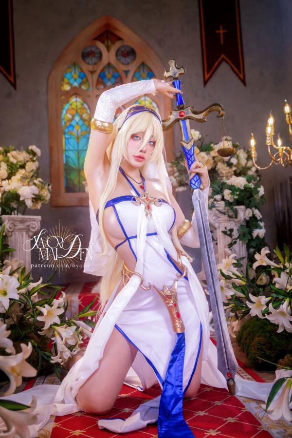    Byoru精品Cosplay：白色圣女剑姬角色扮演，大尺度唯美异世界女神，华丽装扮展现极致诱惑 - Byoru Sword Maiden [74P]第8张图片